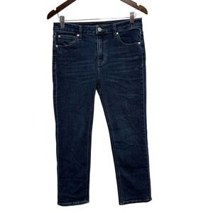 Quince Dark Blue Ankle & Cropped Jeans